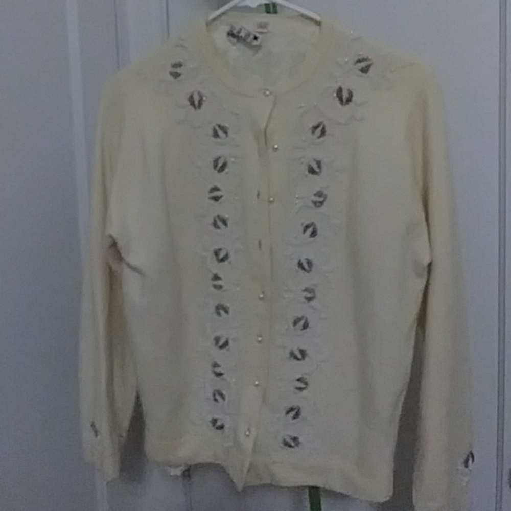 Vintage Cream Wool Sweater